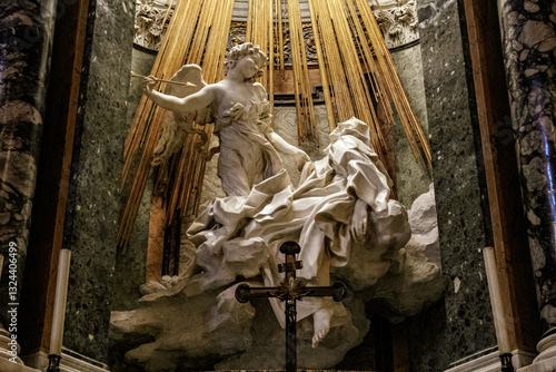 Obraz na plátně La Transverberazione di santa Teresa d'Avila nella Chiesa di Santa Maria della Vittoria
