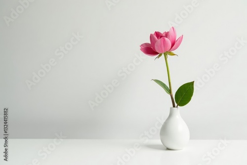 Wallpaper Mural solitary flower in a vase on white background, blossom, organic, blossoming Torontodigital.ca
