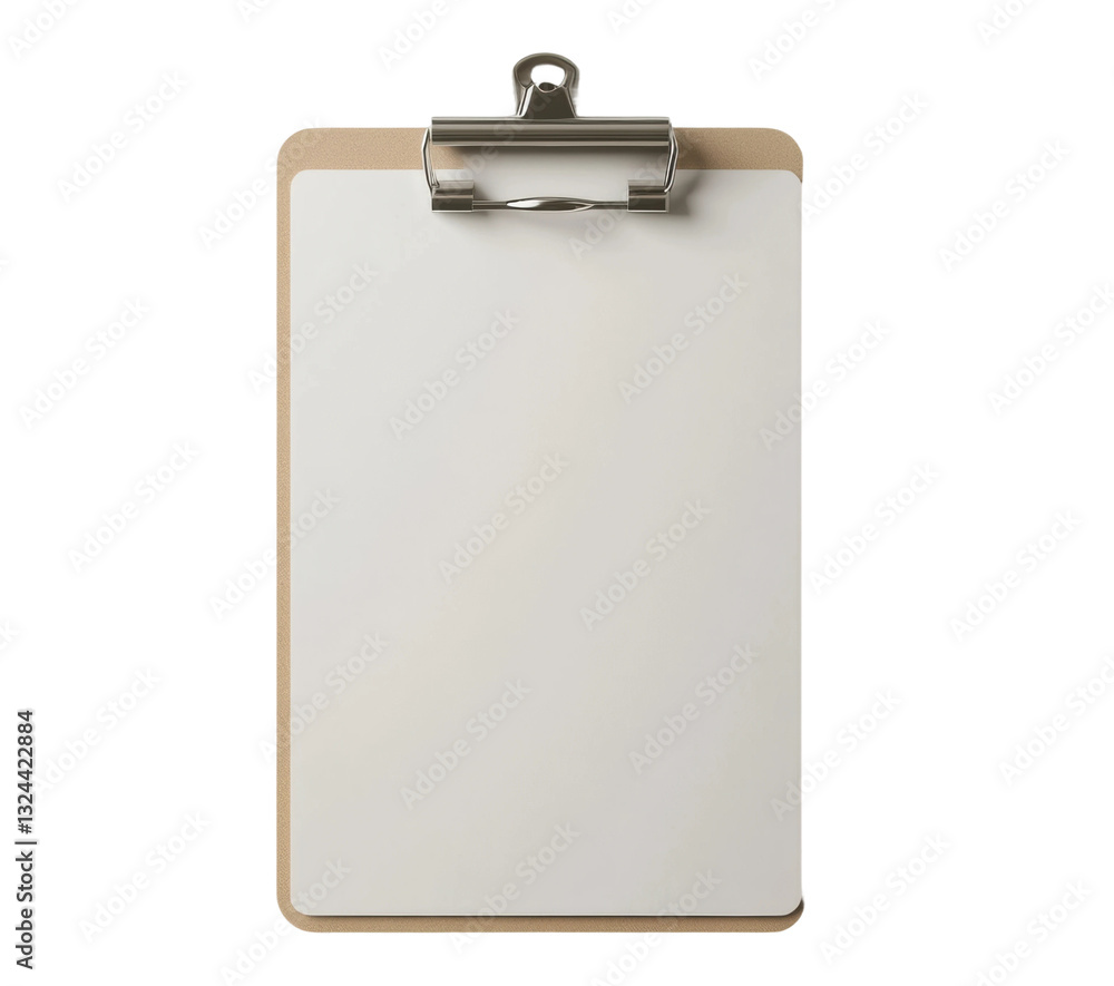 Blank clipboard ready for notes and documents, cut out Blank clipboard ready for notes and documents, cut out