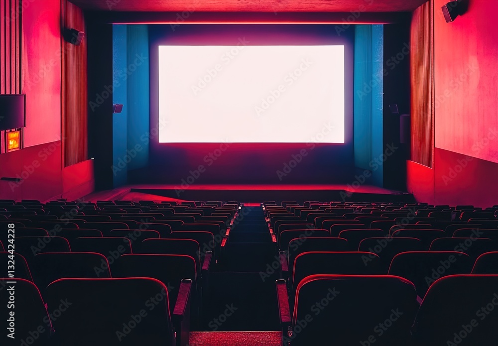 An abandoned cinema with rows of old seats and an empty screen, capturing the eerie silence in a forgotten space. An abandoned cinema with rows of old seats and an empty screen, capturing the eerie silence in a forgotten space.