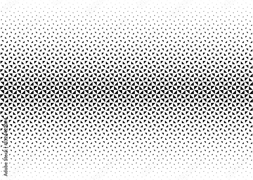 Geometric pattern based on triangles on a white background.Seamless in one direction.Average fade out. Geometric pattern based on triangles on a white background.Seamless in one direction.Average fade out.