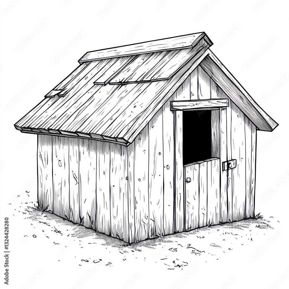 Obraz premium Rustic Wooden Shed