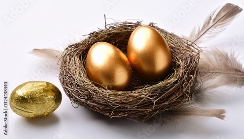 Wallpaper Mural golden egg in nest Torontodigital.ca