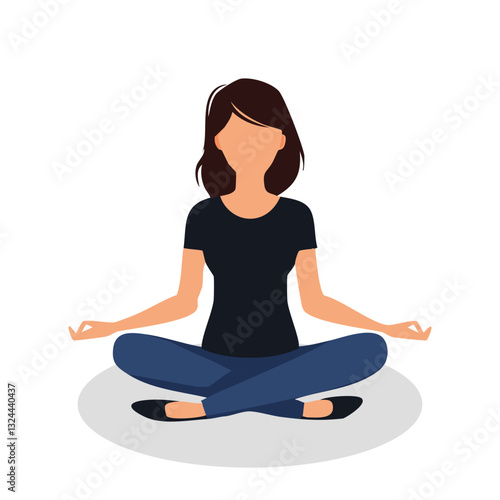 Wallpaper Mural A woman in a yoga pose Torontodigital.ca