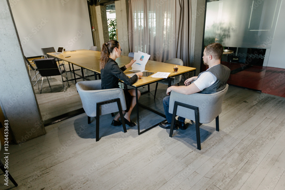 office workers doing brainstorming office workers doing brainstorming