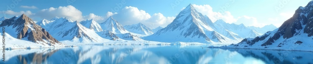 custom made wallpaper toronto digitalMajestic mountain range with crystal clear ice, alpine scenery, mountain range