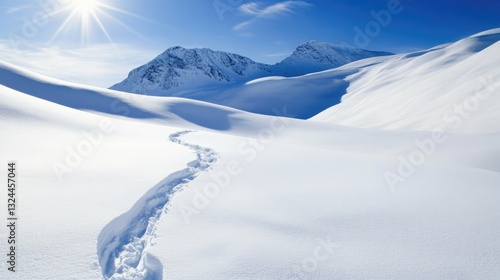 pristine snow-dusted mountain slopes capture serene beauty of untouched winter landscapes inviting viewers into wintry