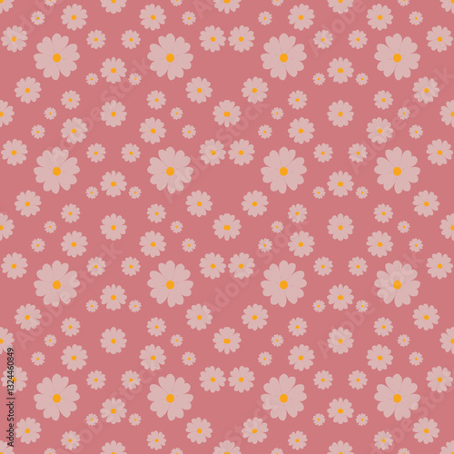 Wallpaper Mural seamless floral pattern with pink flowers  Torontodigital.ca