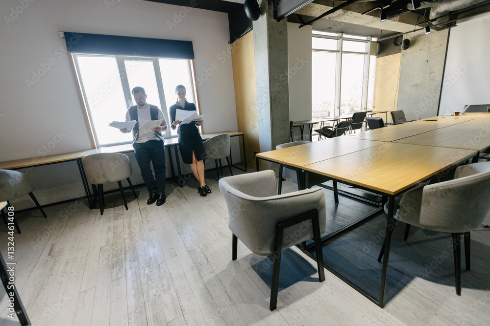 office workers doing brainstorming office workers doing brainstorming