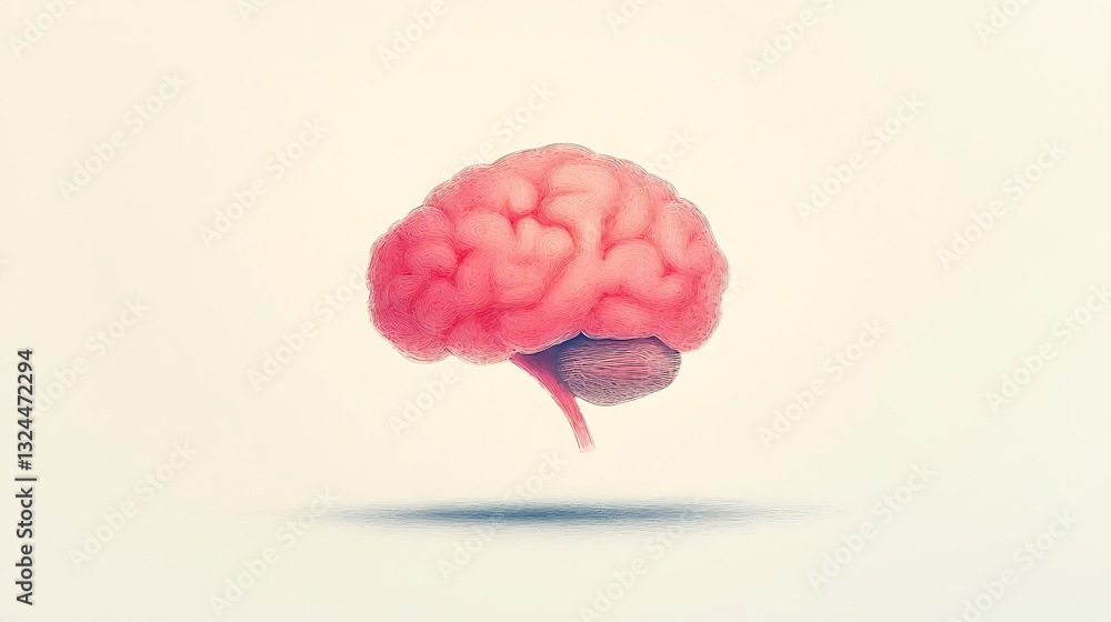 Floating Brain for Anatomy Illustration. Floating Brain for Anatomy Illustration.
