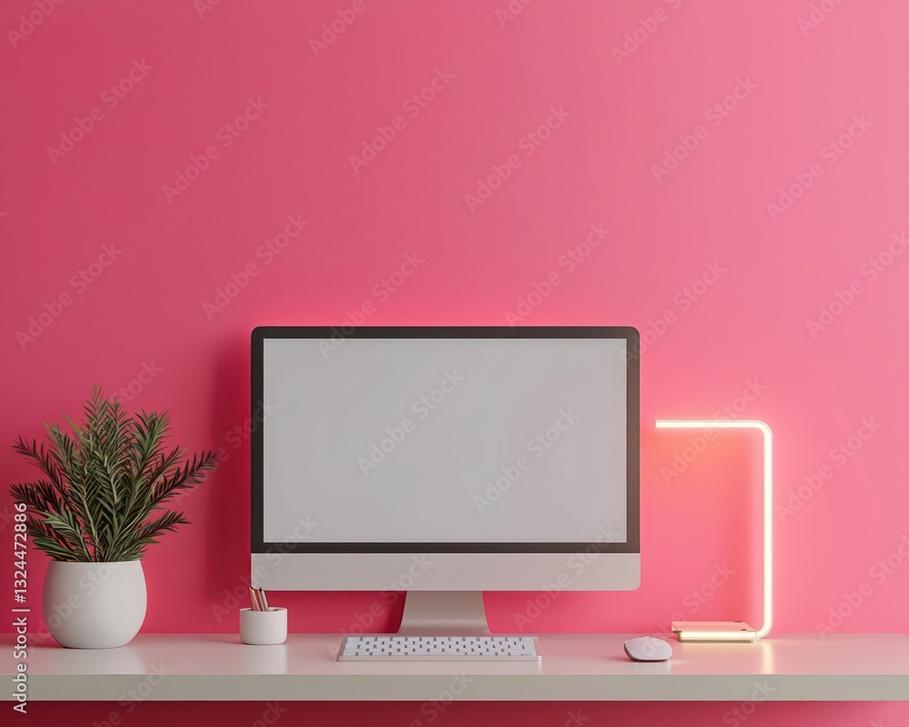 Streamlined digital classroom setup with essential tech tools, subtle lighting, and modern minimalism, Digital Classroom, Minimalist study Streamlined digital classroom setup with essential tech tools, subtle lighting, and modern minimalism, Digital Classroom, Minimalist study