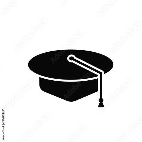graduation icon. graduation cap toga vector. describes education, learning outcomes, undergraduate. for events, celebrations, flyers. Solid design style.
