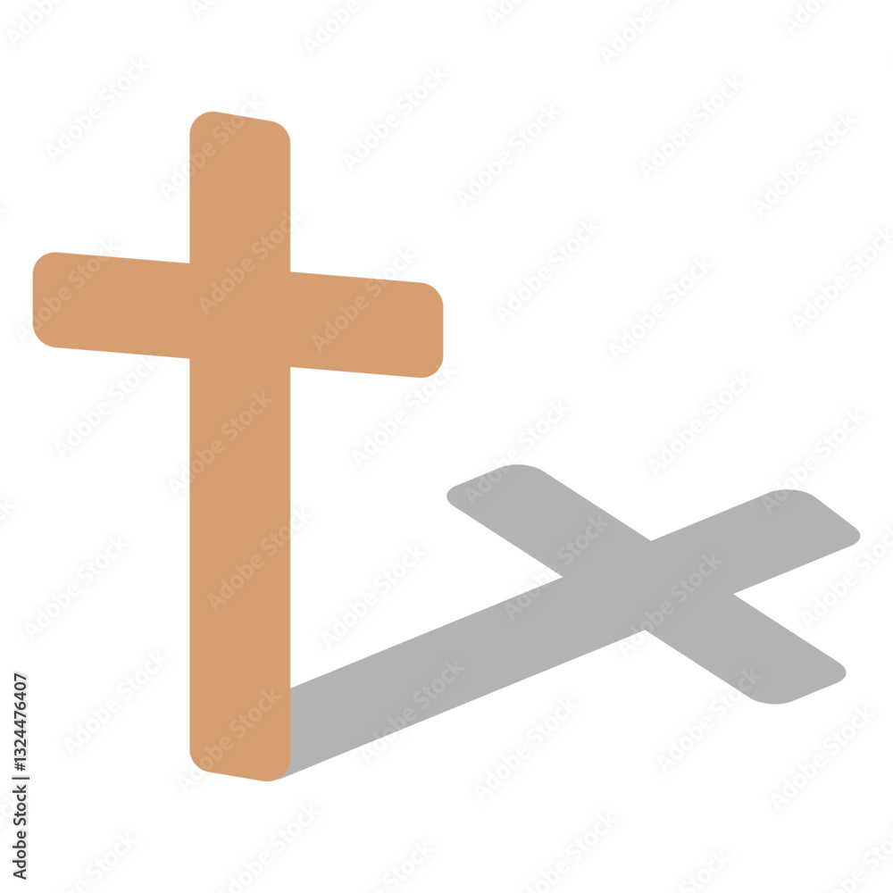 Obraz premium cross on with shadow 