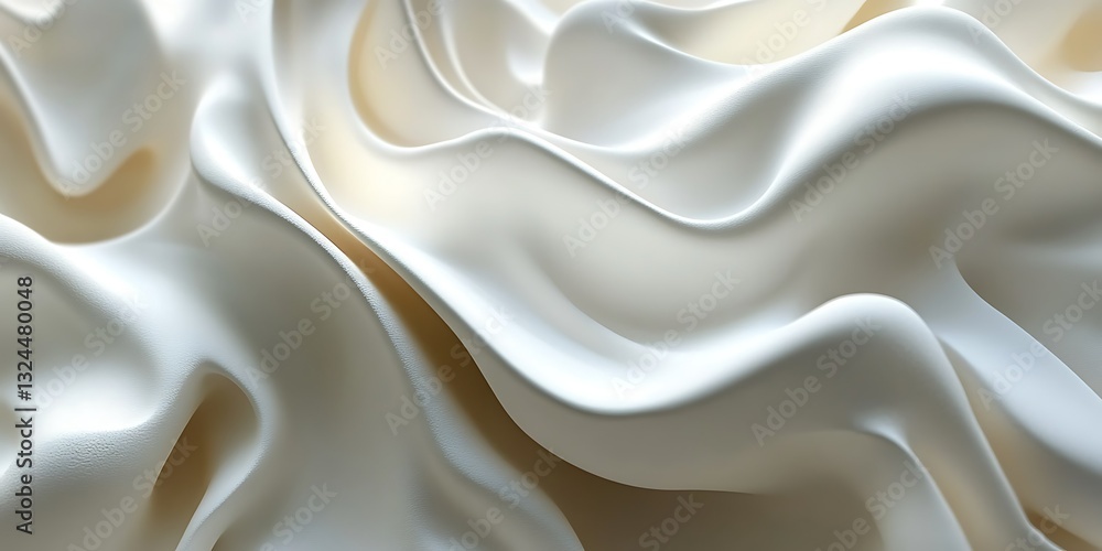 Obraz premium Abstract creamy waves, flowing texture