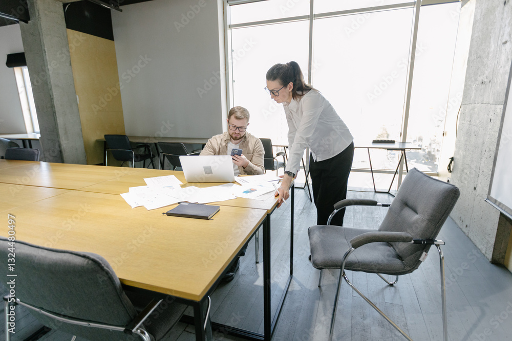 office workers working together office workers working together