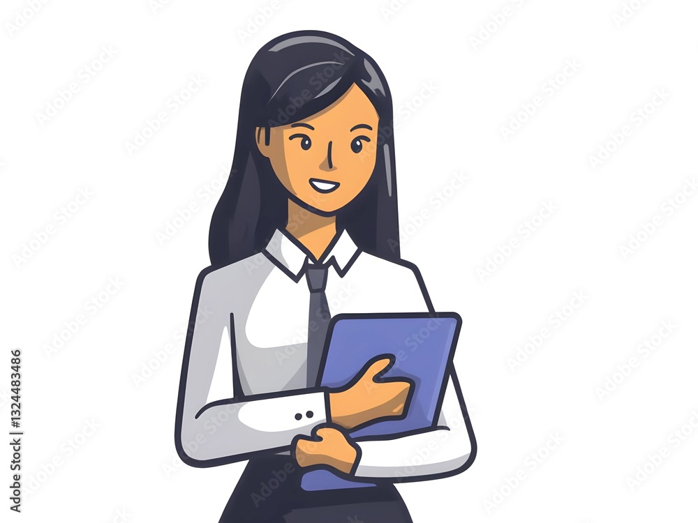 vector for Business woman with clipboard, young brown businesswoman with tablet in hand vector, brown Asian female corporate employee executive in formal attire holding a file or document vector for Business woman with clipboard, young brown businesswoman with tablet in hand vector, brown Asian female corporate employee executive in formal attire holding a file or document
