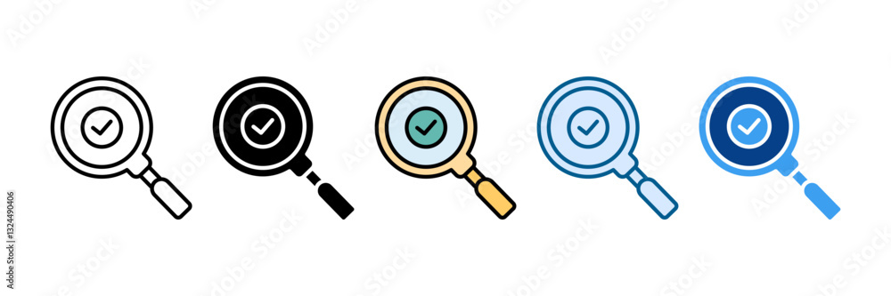Magnifying Glass Icon Set Multiple Style Collection Magnifying Glass Icon Set Multiple Style Collection
