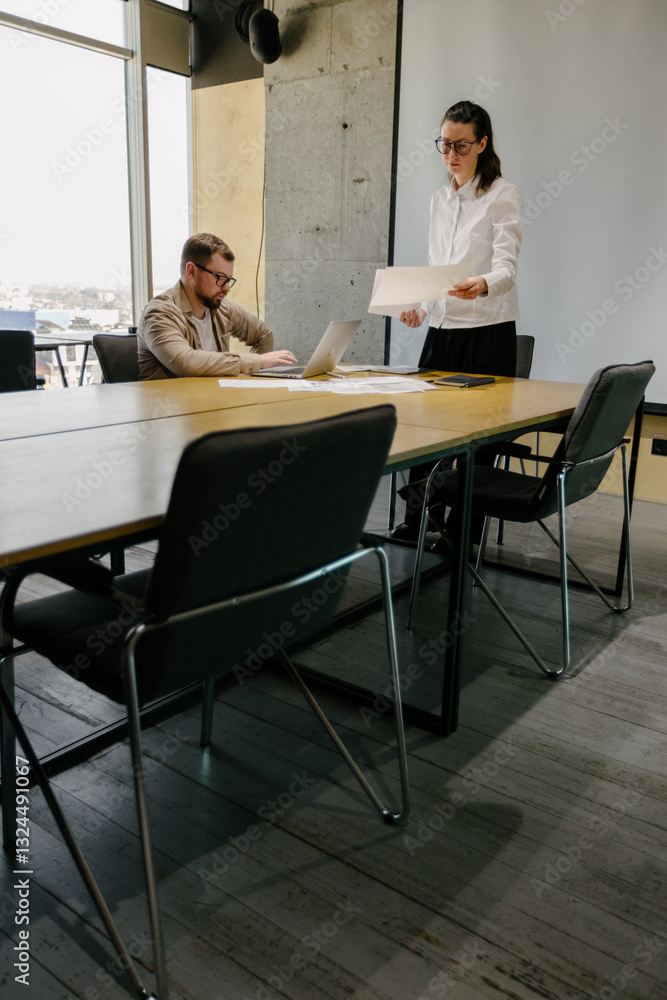 office workers working together office workers working together