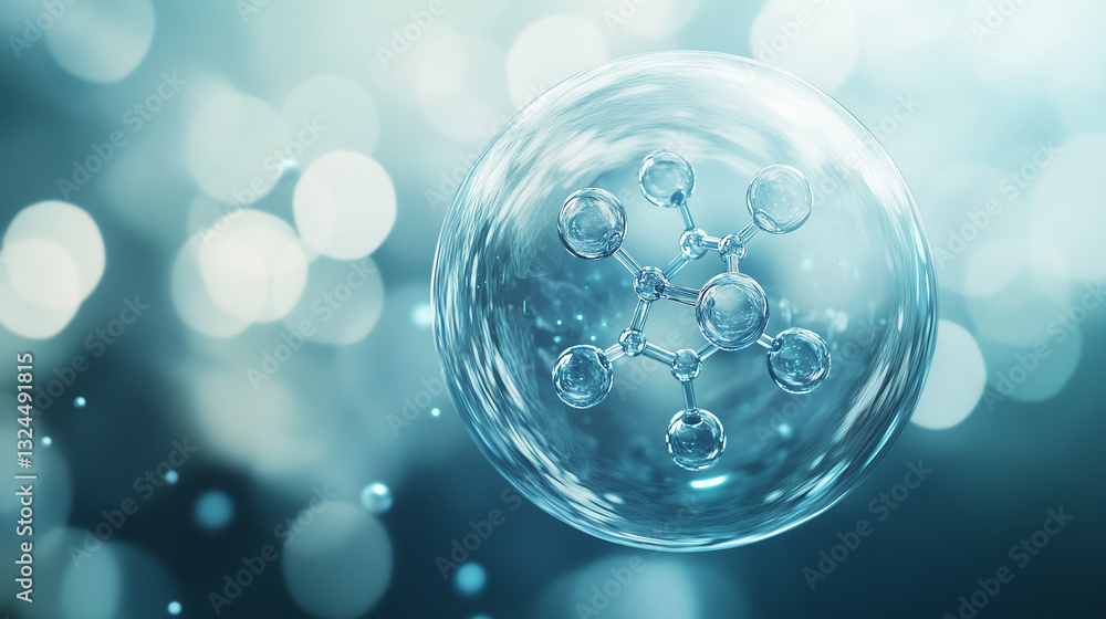 Detailed Scientific Visualization of a Molecular Structure in Focus Detailed Scientific Visualization of a Molecular Structure in Focus