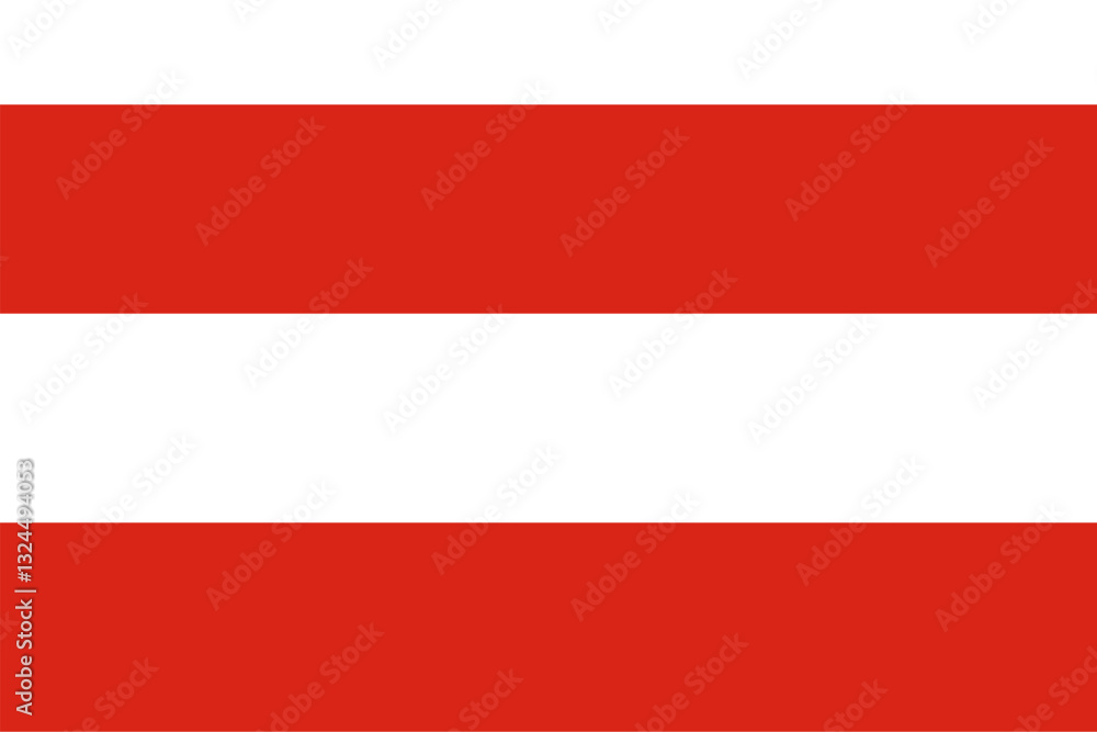 Obraz premium Vector image of the flag of the city of Brno, featuring accurate proportions and official colors.