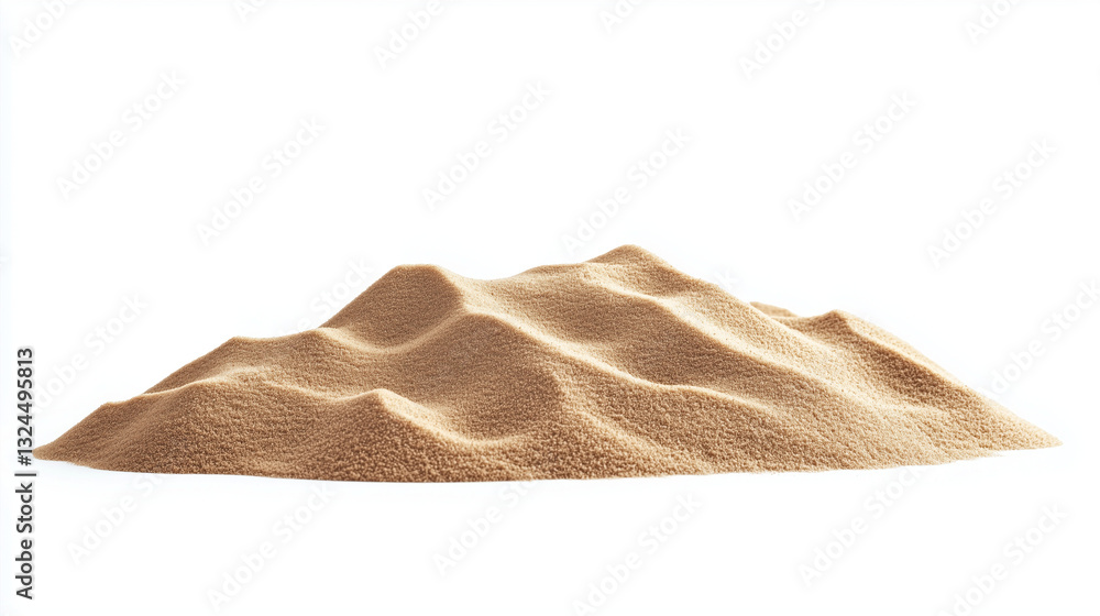 Detailed Side View of a Sculpted Desert Sand Pile in Natural Light Detailed Side View of a Sculpted Desert Sand Pile in Natural Light