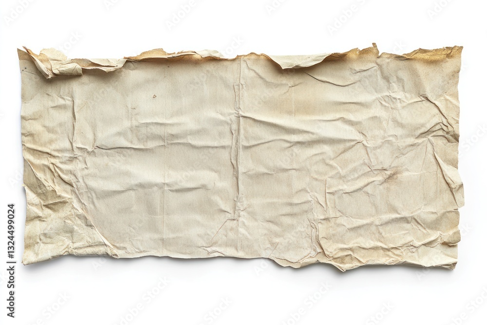 Fototapeta premium Vintage textured paper with a cardboard-like surface, featuring visible creases and weathered edges