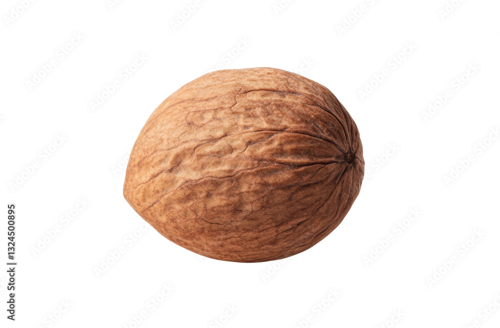 Walnut shell on white background ready for cooking, cut out Walnut shell on white background ready for cooking, cut out
