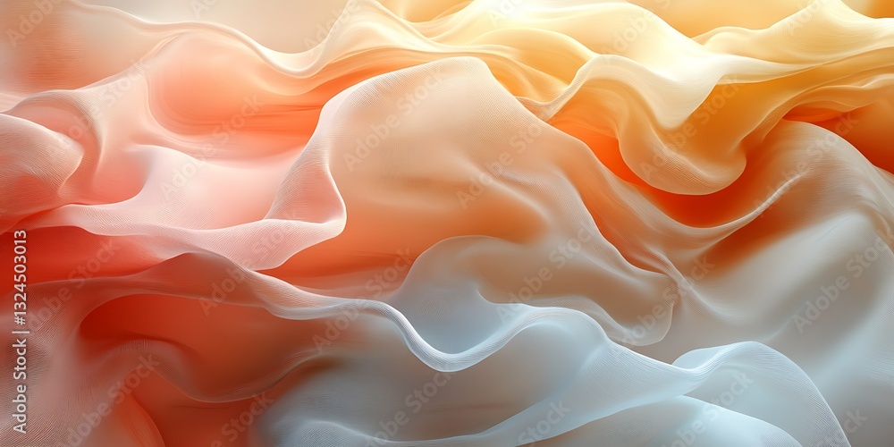 Fototapeta premium Soft pastel fabric drapes. Abstract texture background