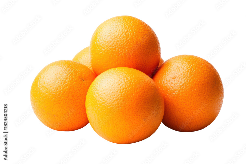 Fresh oranges stacked in a casual arrangement, cut out Fresh oranges stacked in a casual arrangement, cut out