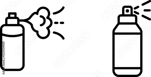 "Hair Spray Icon – Stylish and Practical Hair Care Product Symbol in Vector Style"