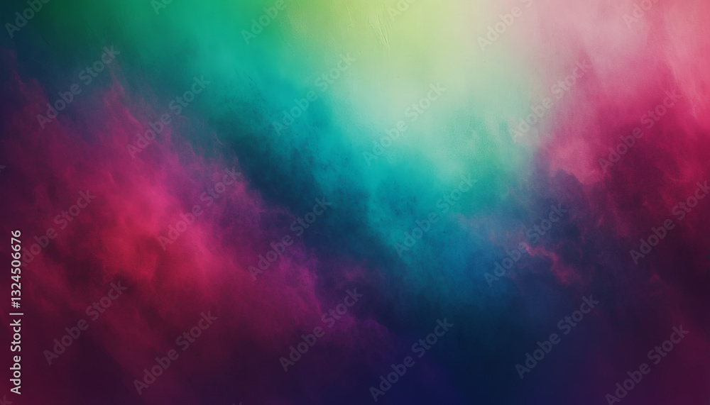 Deep red, magenta, blue, and green gradient with soft light leaks and grainy texture for a dreamy abstract background Deep red, magenta, blue, and green gradient with soft light leaks and grainy texture for a dreamy abstract background
