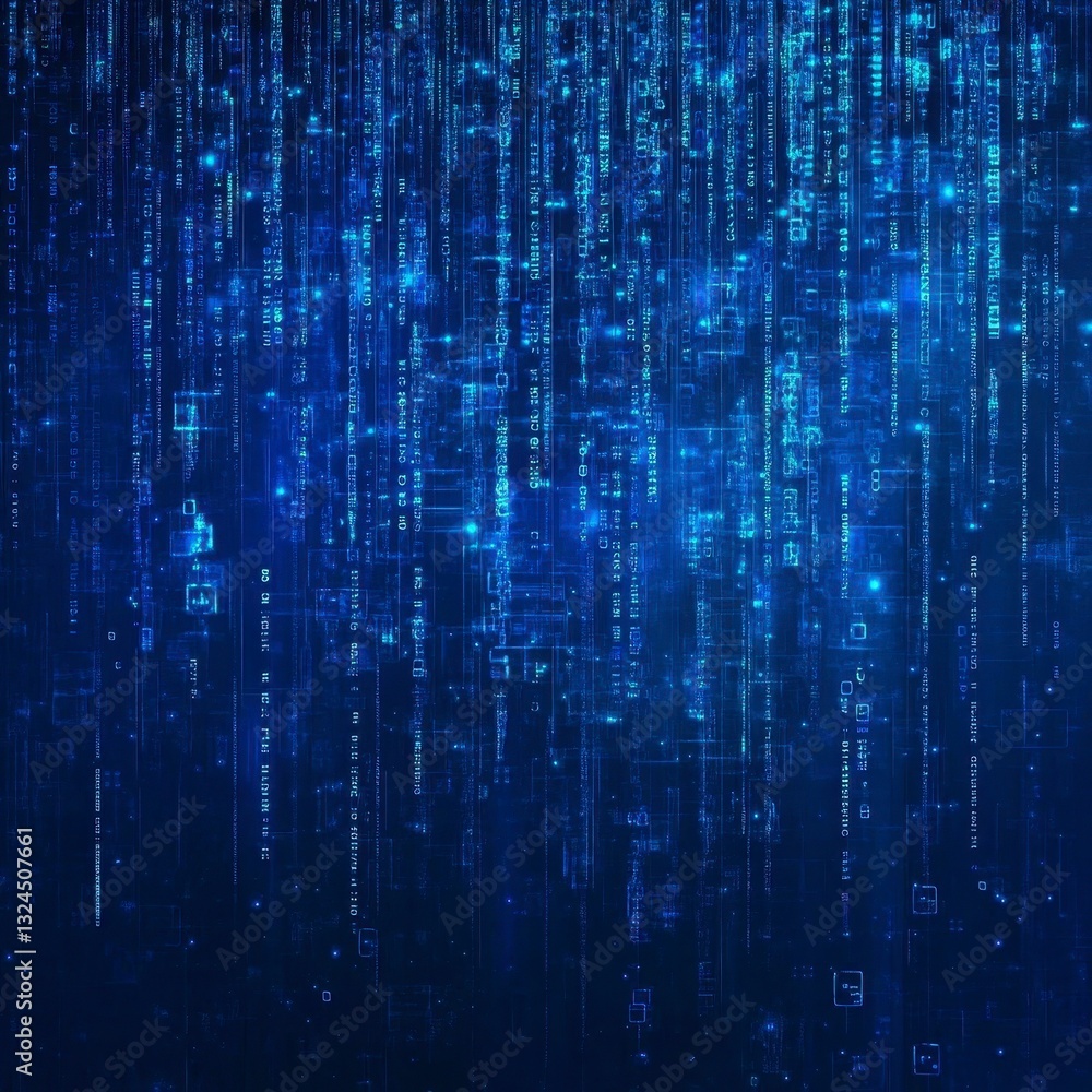 Fototapeta premium Digital Blue Data Stream