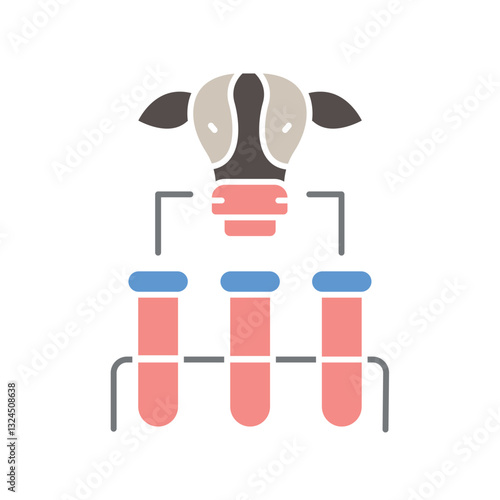 Cellular agriculture flat icon.Vector isolated element
