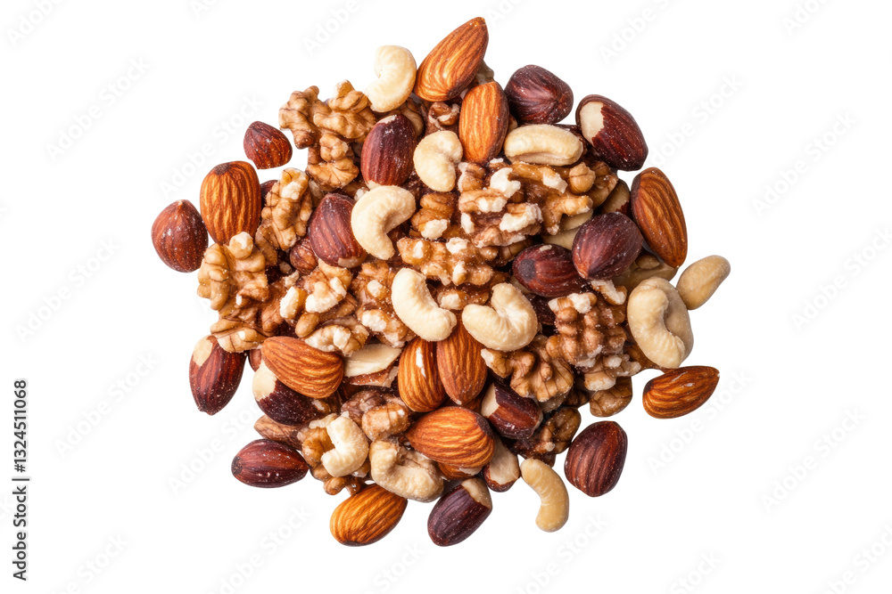 Various nuts and seeds in a circular arrangement, cut out Various nuts and seeds in a circular arrangement, cut out