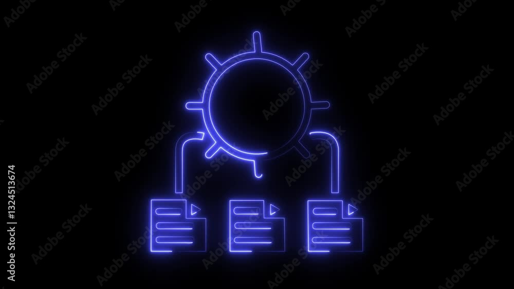 Priority Outline Icon in HD Video Neon Animation – Importance and Focus Symbol on Black Background Priority Outline Icon in HD Video Neon Animation – Importance and Focus Symbol on Black Background