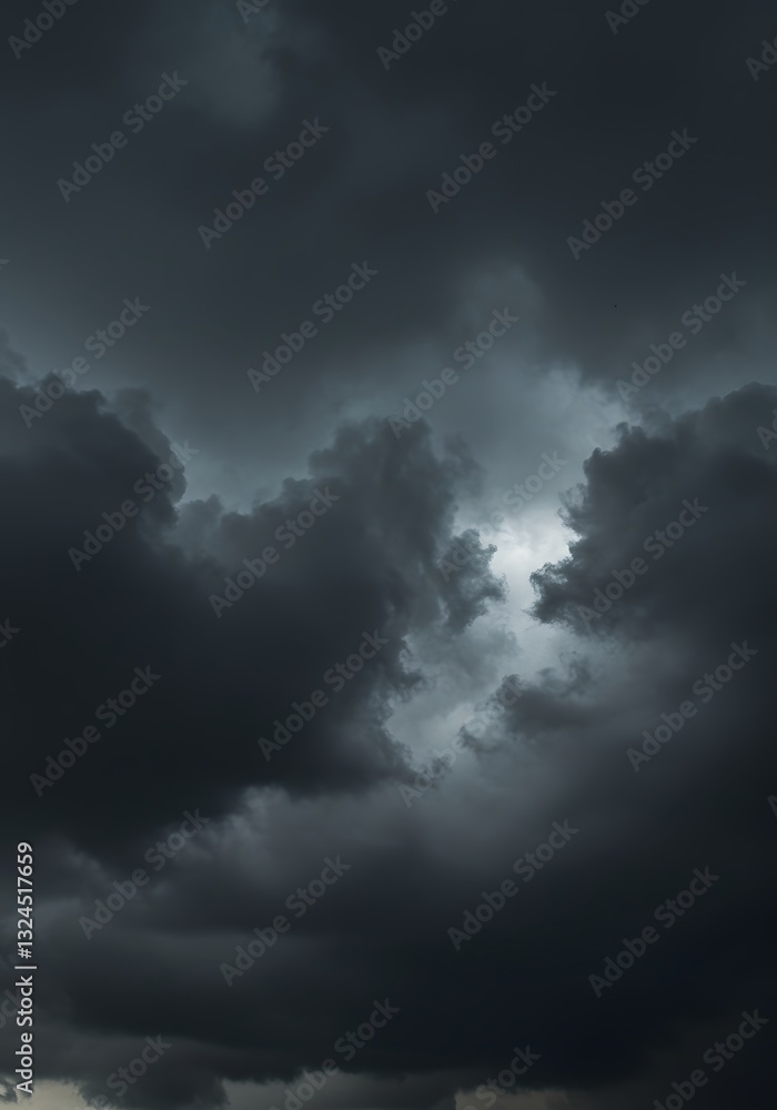 Obraz premium Stormy sky with dark rolling clouds and dramatic atmosphere