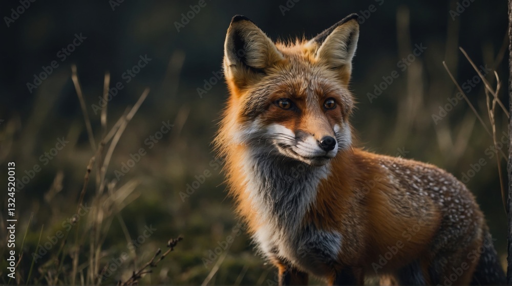 Fototapeta premium Swift Fox Among the Leaves
