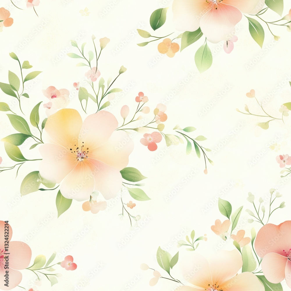 Fototapeta premium Beautiful background template made of Spring flowers.