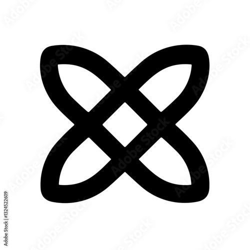 Simple black flat Quantum Icon