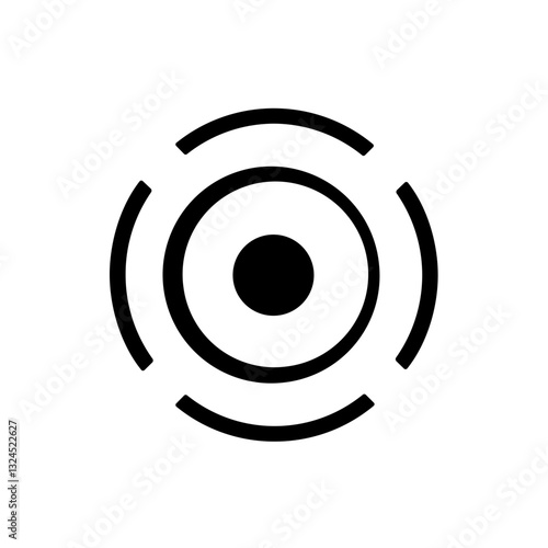 Simple black flat Quantum Icon