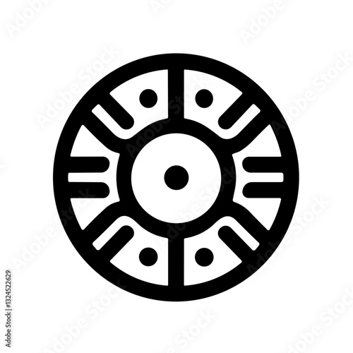 Simple black flat Quantum Icon