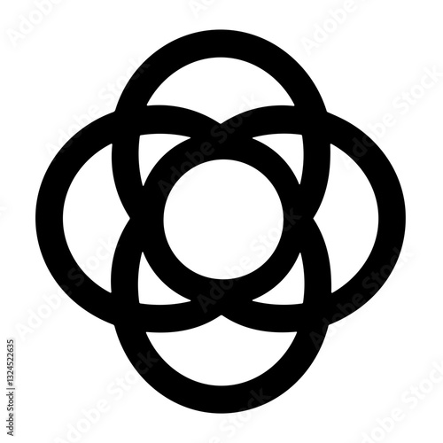 Simple black flat Quantum Icon