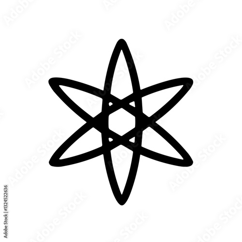 Simple black flat Quantum Icon
