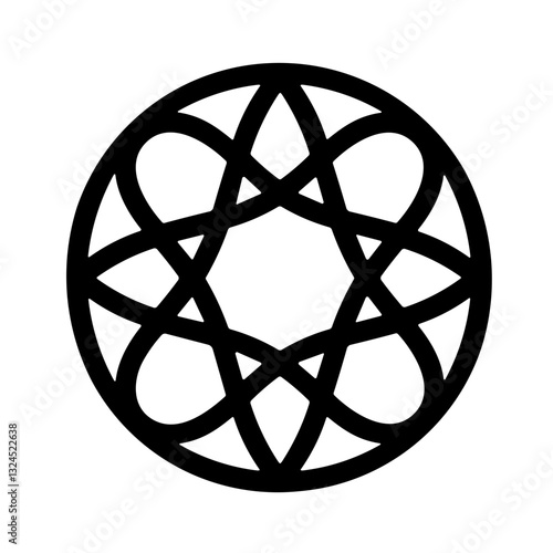 Simple black flat Quantum Icon