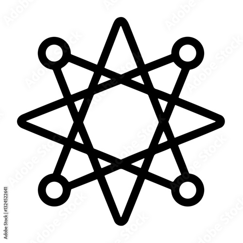 Simple black flat Quantum Icon