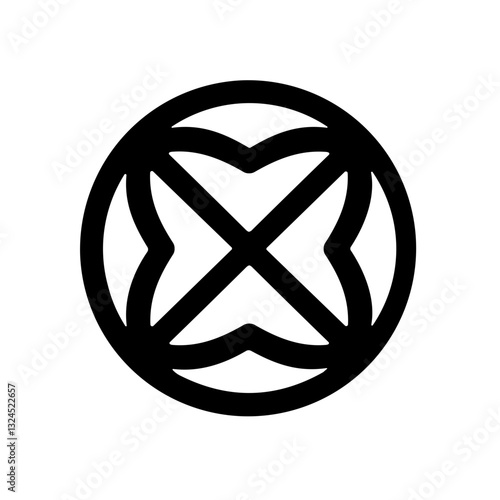 Simple black flat Quantum Icon