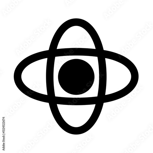 Simple black flat Quantum Icon
