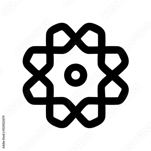 Simple black flat Quantum Icon