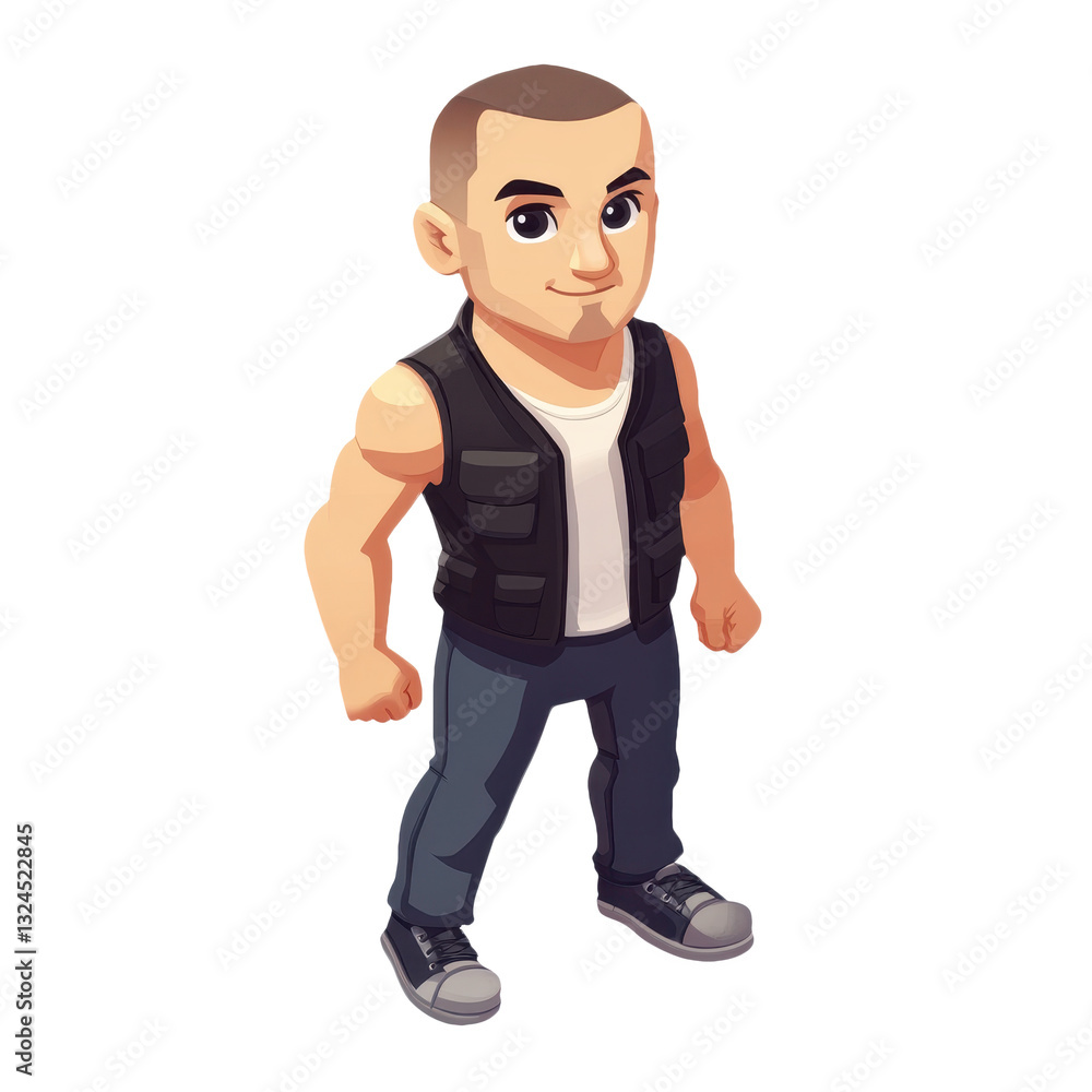 Stylized Cartoon Man Character: A Modern Avatar Design with Trendy Outfit and Confident Pose for Graphic Illustrations and Digital Artwork, Isolated on Transparent Background Stylized Cartoon Man Character: A Modern Avatar Design with Trendy Outfit and Confident Pose for Graphic Illustrations and Digital Artwork, Isolated on Transparent Background