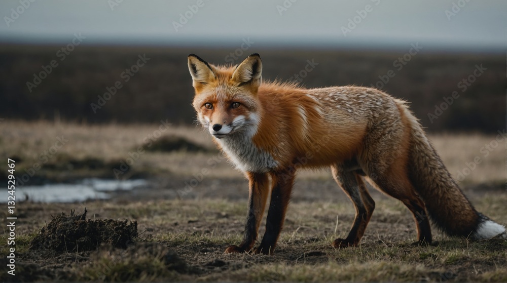 Obraz premium Swift Fox In the Wind